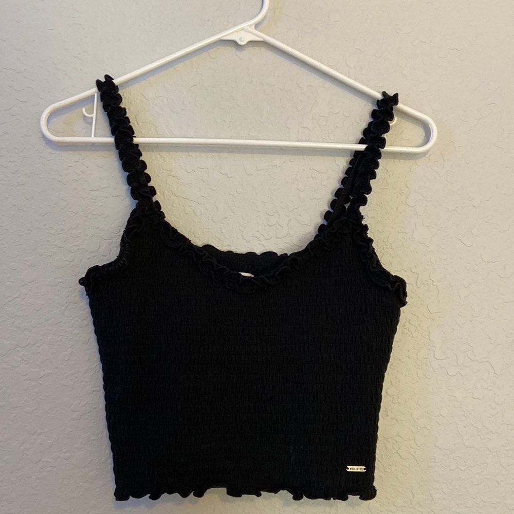 Ribbed black tank top